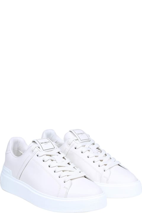 Balmain B Court White Leather Sneakers