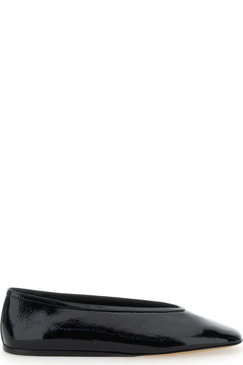 Le Monde Beryl Flat Shoes for Women Le Monde Beryl Una' Black Ballet Shoes With Pointed Toe In Patent Leather Woman