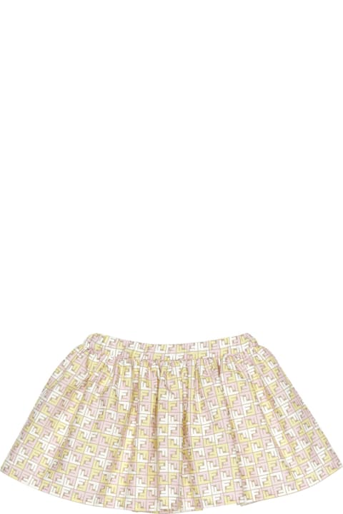 Bottoms for Baby Girls Fendi Mini Skirt With Monogram Motif