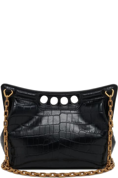 Shoulder Bags for Women Alexander McQueen The Peak Mini Bag With Chain In Black