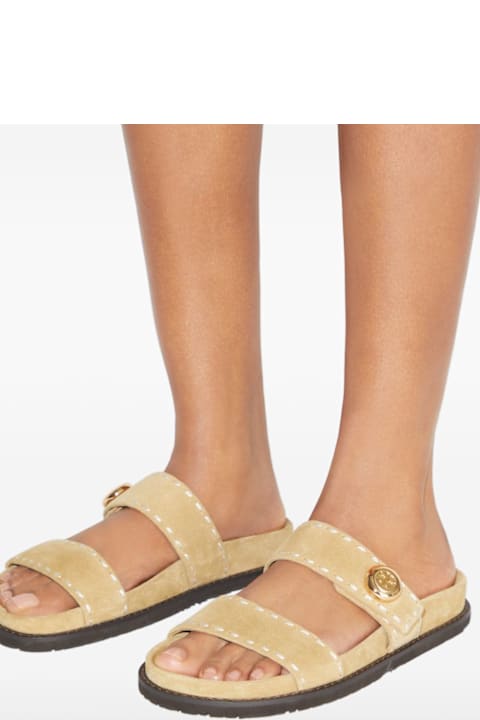 Tory Burch Romy Sport Leather Slides