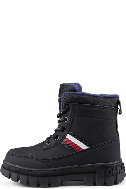 Tommy Hilfiger Shoes for Boys Tommy Hilfiger Black Boots For Kids With Logo