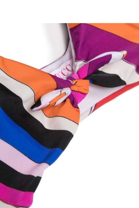 Pucci for Kids Pucci Bikini With Iride Print In Purple/multicolour