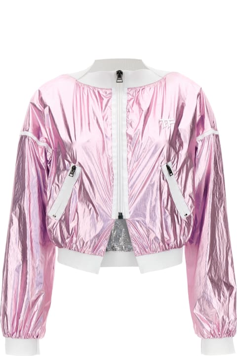 Tom Ford Coats & Jackets for Women Tom Ford Laminated Track Bomber Jacket