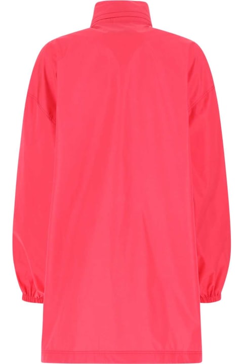 Balenciaga Coats & Jackets for Women Balenciaga Fluo Pink Polyester Oversize Raincoat