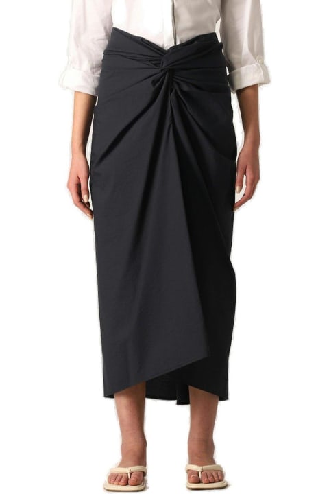 Fashion for Women Brunello Cucinelli High Waist Pleated Midi Skirt Brunello Cucinelli
