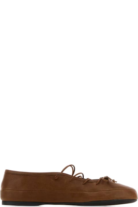 Miu Miu Brown Leather Ballerinas