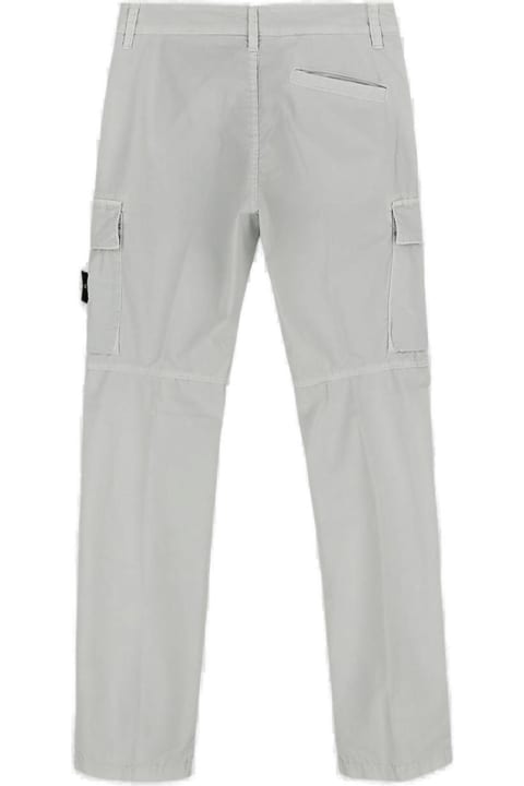 Bottoms for Boys Stone Island Compass-patch Straight-leg Cargo Trousers