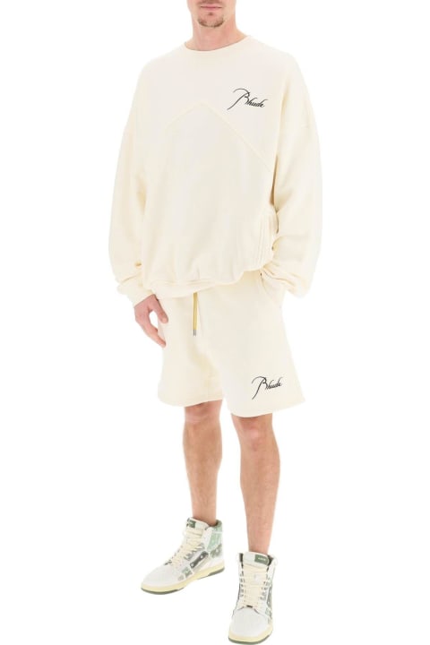 Homeware Rhude Jersey Bermuda Short With Logo Embroidery