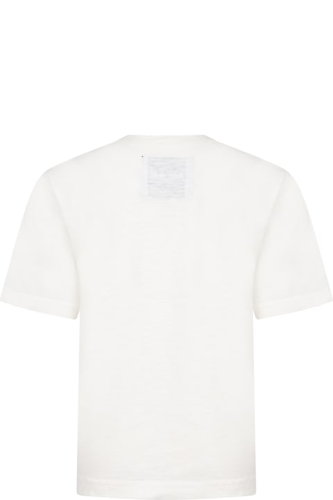 MYAR for Boys MYAR White T-shirt For Boy With Print And Logo