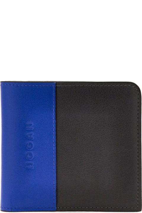 Wallets for Men Hogan Black Leather Wallet
