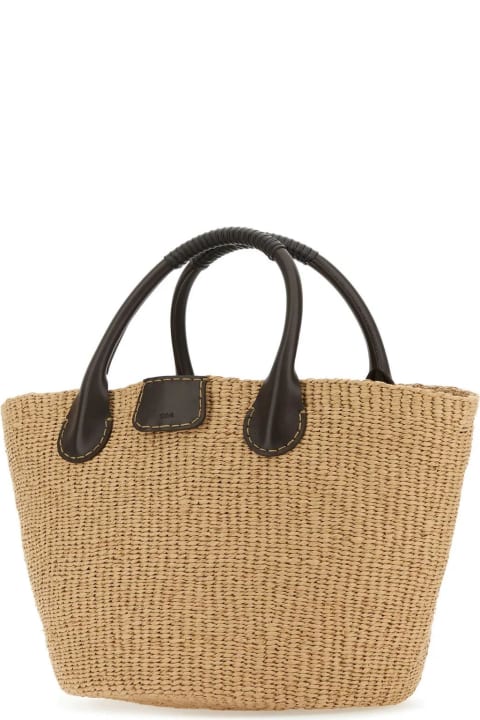 Chloé لـ Women Chloé Raffia Large Palma Chloé X Eres Shopping Bag