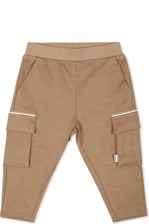 أدوات منزلية Hugo Boss Beige Trousers For Baby Boy With Logo