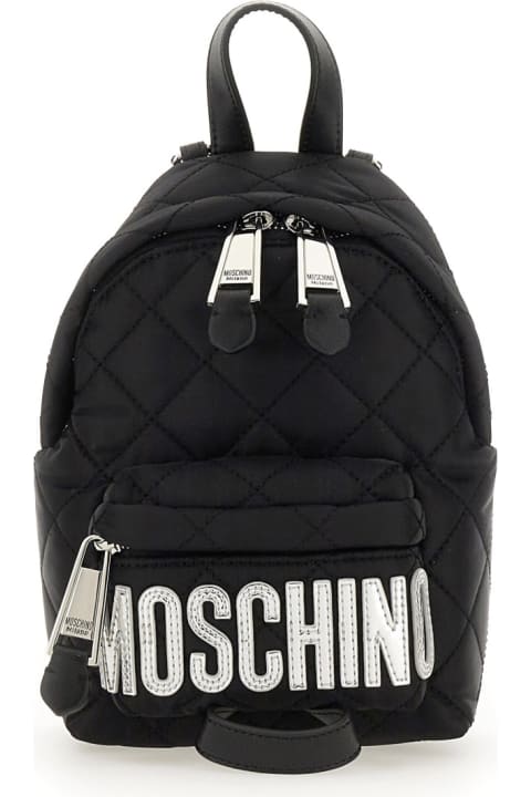 Moschino for Women Moschino Quilted Backpack With Logo