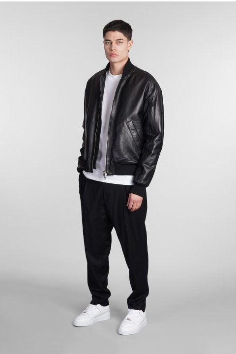 Bomber In Black Leather