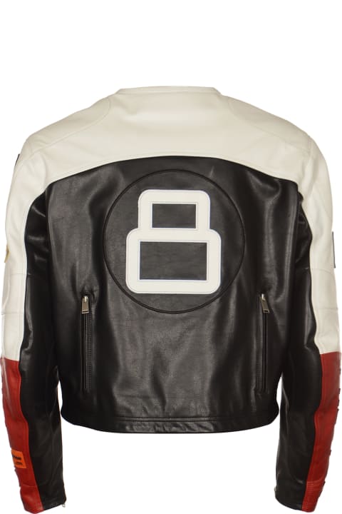 Coats & Jackets Sale for Men HERON PRESTON Moto Patches Leather Jacket