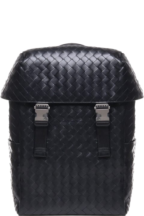 Backpack With Intreccio Flap