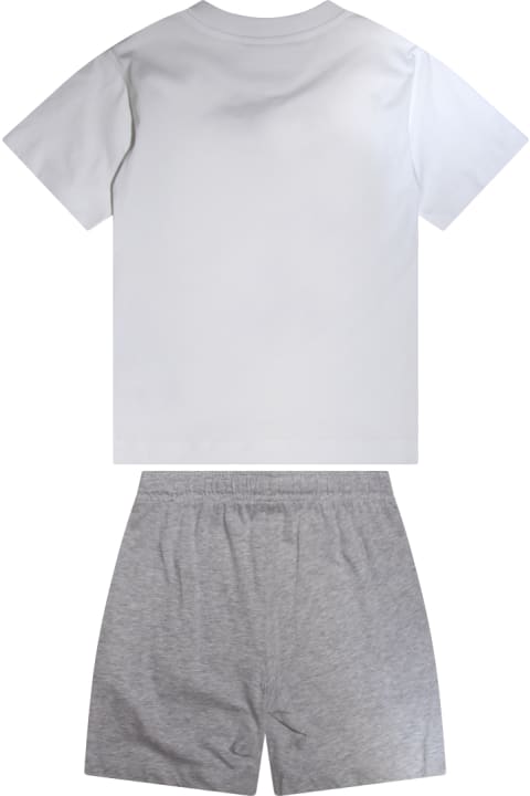 ガールズ Moschinoのニットウェア＆スウェットシャツ Moschino White And Grey Cotton Jumpsuit