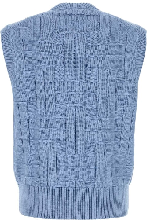 Kenzo Sweaters for Men Kenzo Cerulean Blue Cotton Vest