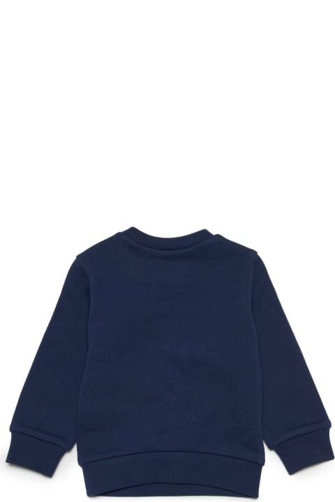 Topwear for Baby Girls Dsquared2 D2s763b Sweat-shirt Dsquared Cotton Crew-neck Sweatshirt With Tiny Leaf