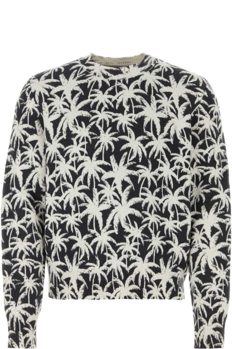 Palm Angels Sweaters for Men Palm Angels Printed Nylon Blend Sweater