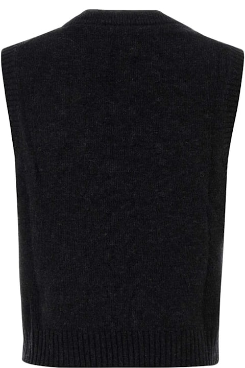 Ganni Slate Wool Blend Vest