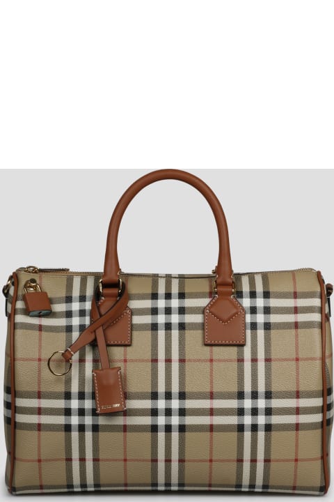 Check Medium Bowling Bag