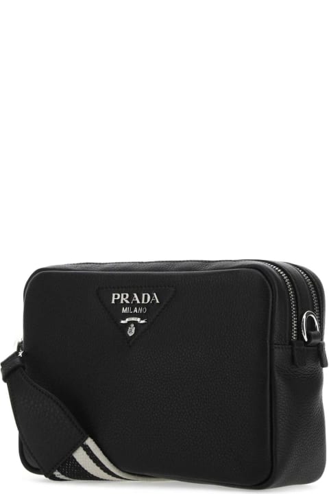 Shoulder Bags for Women Prada Black Leather Crossbody Bag