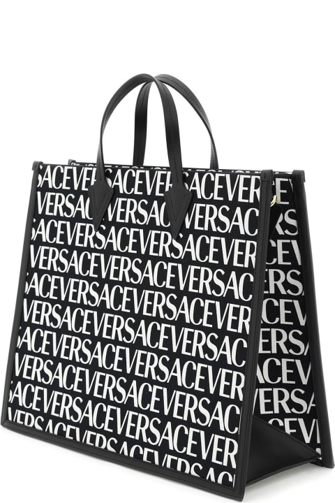 Bags for Men Versace Tote Bag With All-over Logo