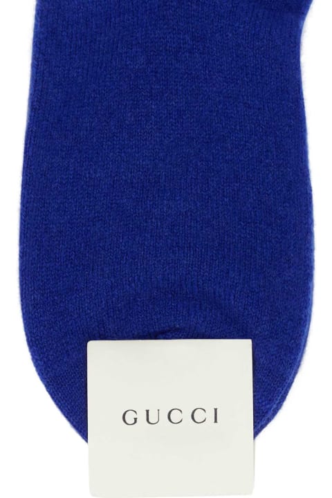 Gucci for Women Gucci Electric Blue Stretch Cashmere Blend Socks