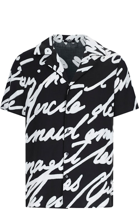 Balmain Shirts for Men Balmain Black Viscose Shirt