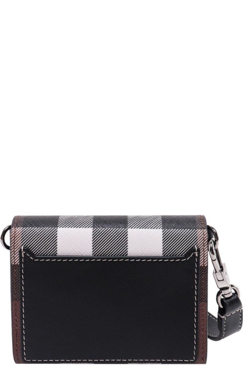 Accessories for Men Burberry Check Fold-over Top Strapped Wallet
