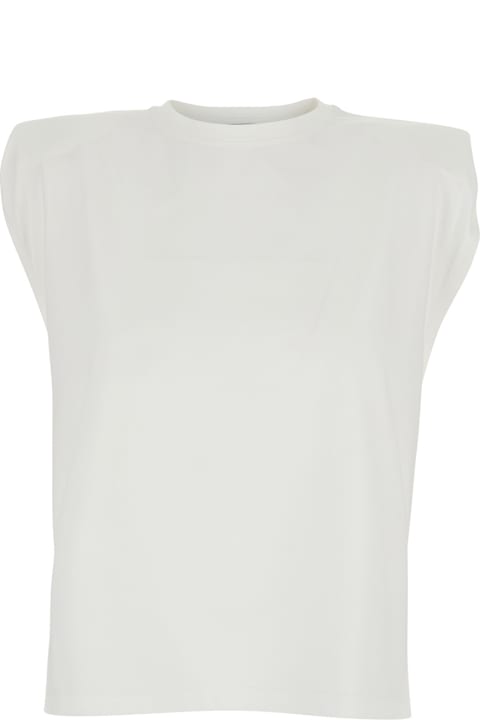 AG Jeans لـ Men AG Jeans White Cotton Logo Back Top For Women