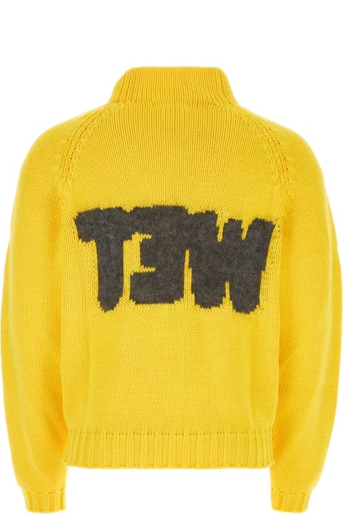 ERL Women ERL Yellow Cotton Blend Sweater