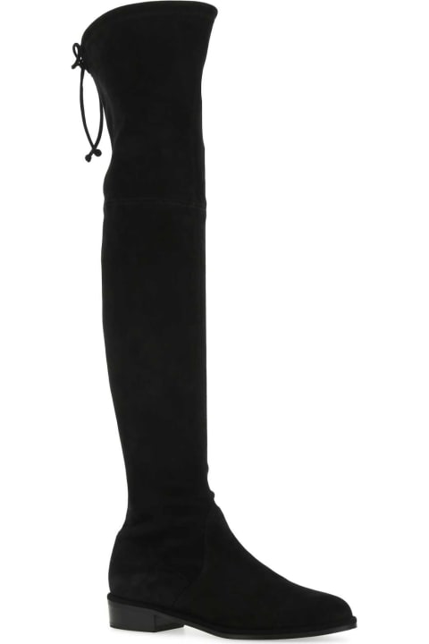Fashion for Women Stuart Weitzman Black Suede Low Land Boots