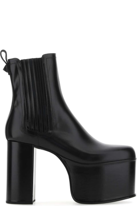 メンズ新着アイテム Valentino Garavani Black Leather Club Ankle Boots