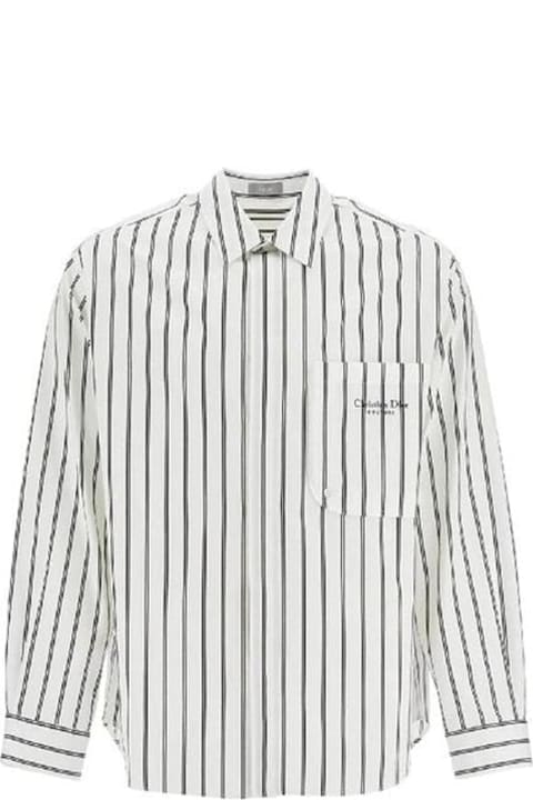 Dior Shirts for Women Dior Cotton Striped Shirt