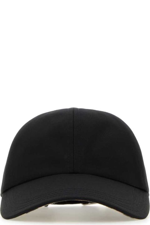 ウィメンズ Burberryのヘアアクセサリー Burberry Black Polyester Blend Baseball Cap