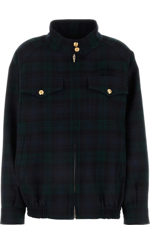 Miu Miu Coats & Jackets for Women Miu Miu Embroidered Wool Jacket