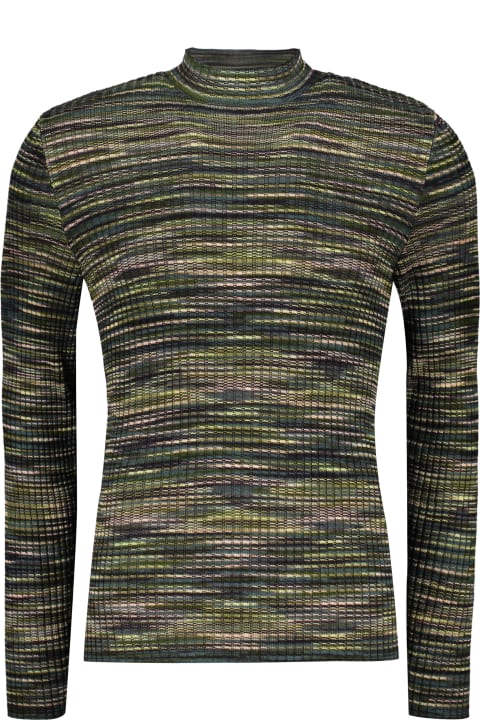メンズ M Missoniのニットウェア M Missoni Ribbed Wool Turtleneck Sweater