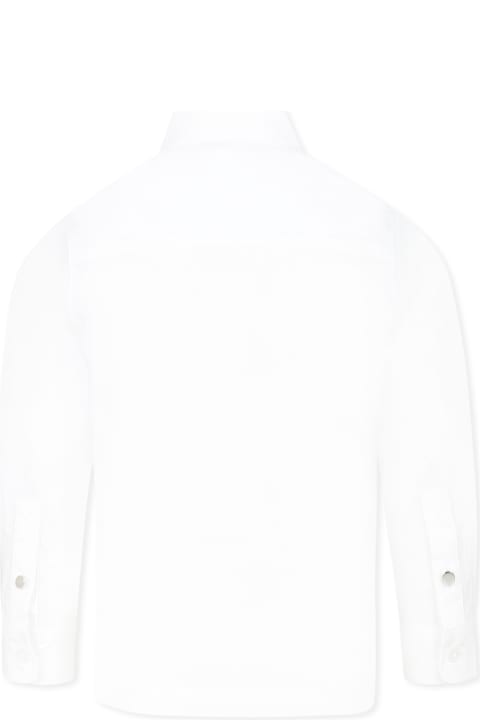 Homeware Givenchy White Shirt For Boy With 4g Motif