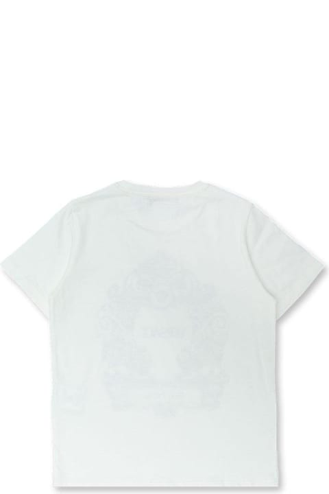 Versace for Kids Versace Cartouche-printed Crewneck T-shirt