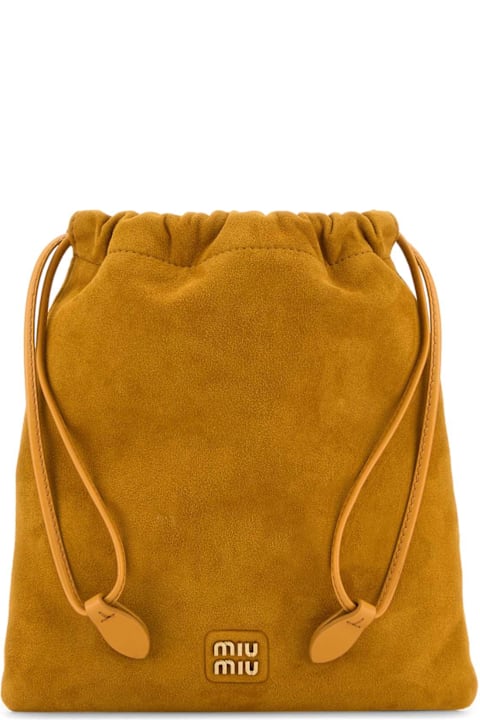 Miu Miu Bags for Women Miu Miu Mustard Velvet Pouch