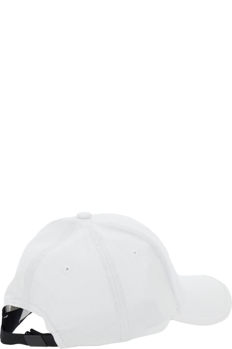 Sale for Kids Stone Island Junior White Baseball Cap With Logo In Cotton Boy