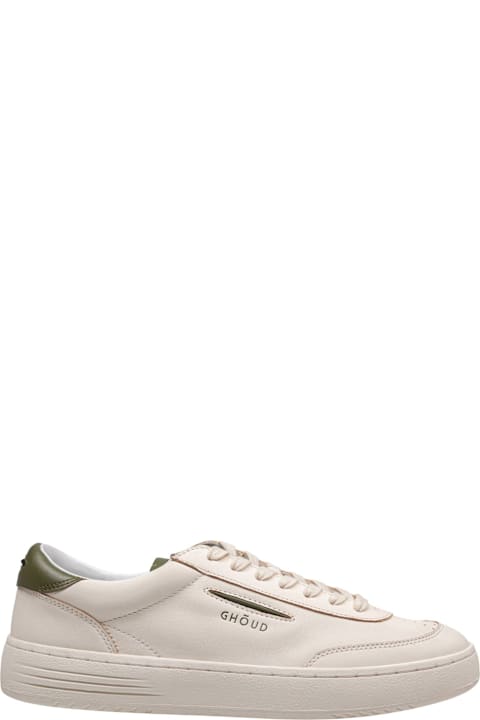 GHOUD Sneakers for Men GHOUD Lido Sneakers In Ivory And Green Leather