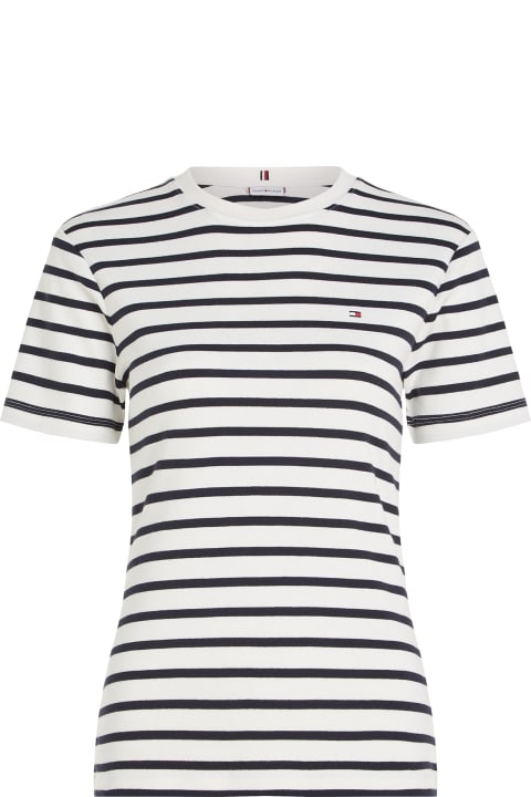 Tommy Hilfiger Topwear for Women Tommy Hilfiger Striped T-shirt With Mini Logo