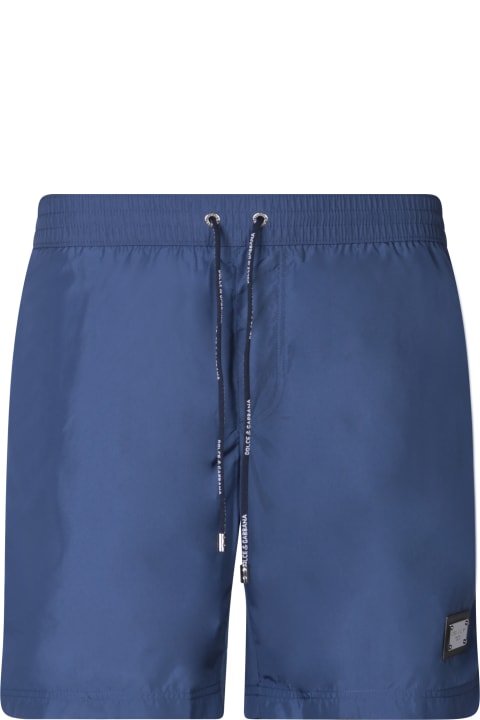 Swimwear for Men Dolce & Gabbana Drawstring Waist Logo Shorts