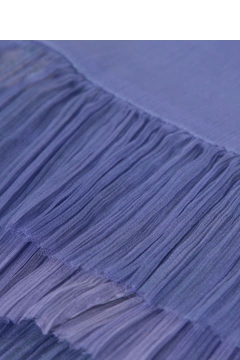 Scarves & Wraps for Women Maria Lucia Hohan Maria Lucia Hohan Light Blue Silk Stole