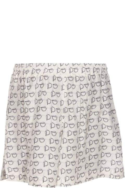 Pants & Shorts for Women Burberry Drawstring All-over Printed Shorts