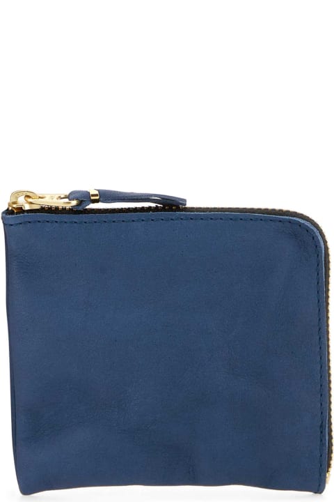 ウィメンズ Comme des Garçonsの財布 Comme des Garçons Blue Leather Wallet